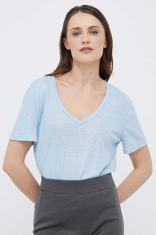 

Льняная футболка GAP Gap, синий