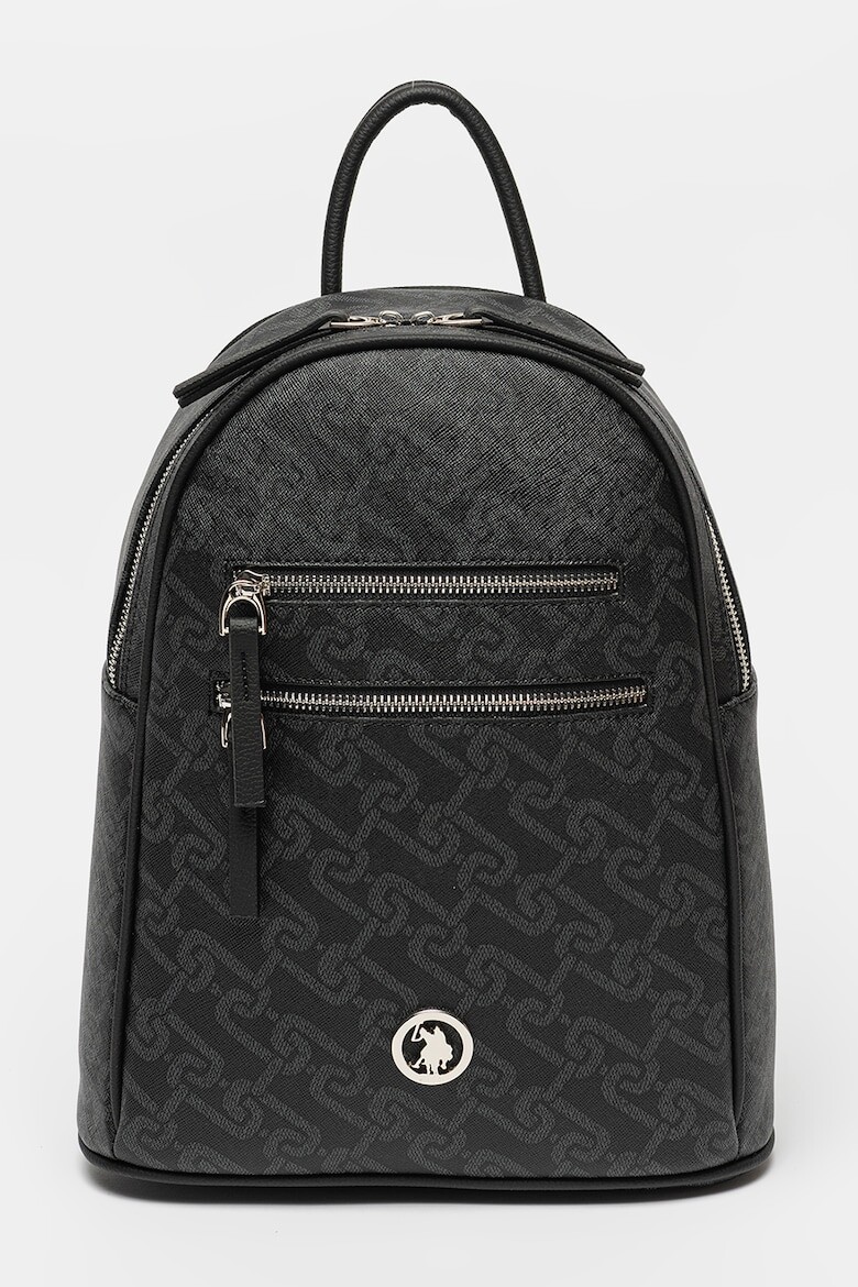 

Рюкзак из экокожи с принтом U S Polo Assn , черный