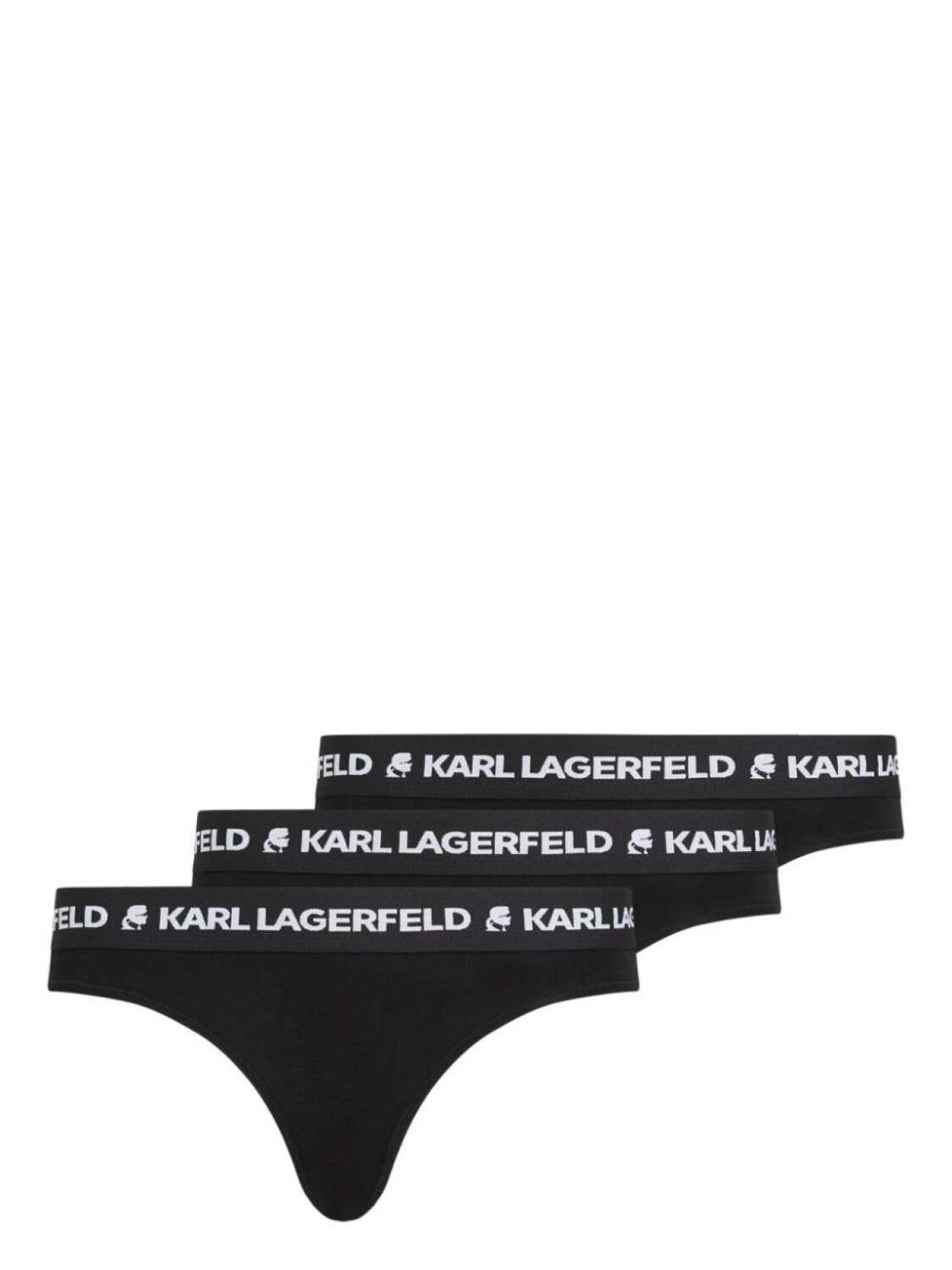 

Karl Lagerfeld стринги с логотипом на поясе (упаковка из трех штук), черный