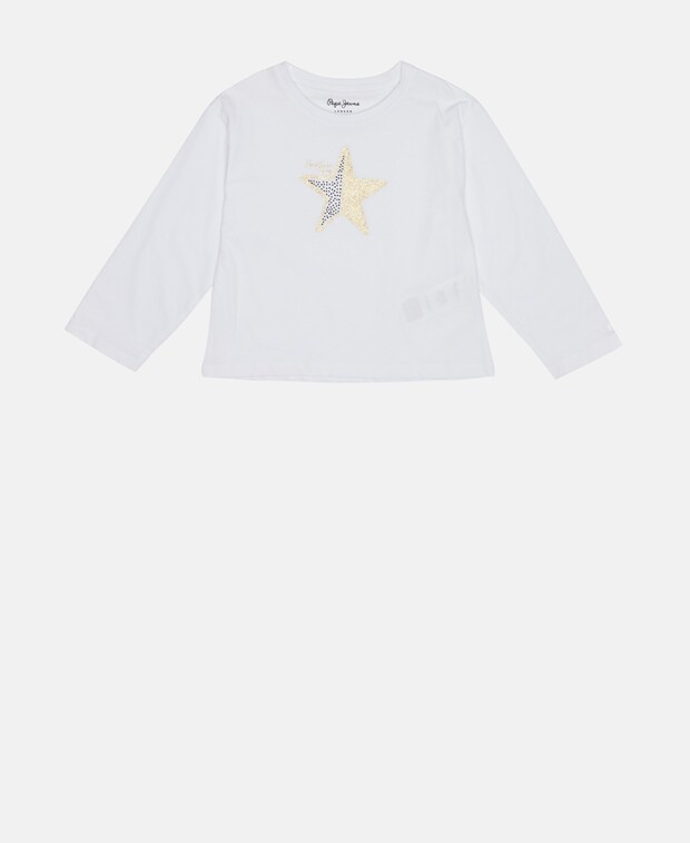 

Топ с длинными рукавами Pepe Jeans, белый