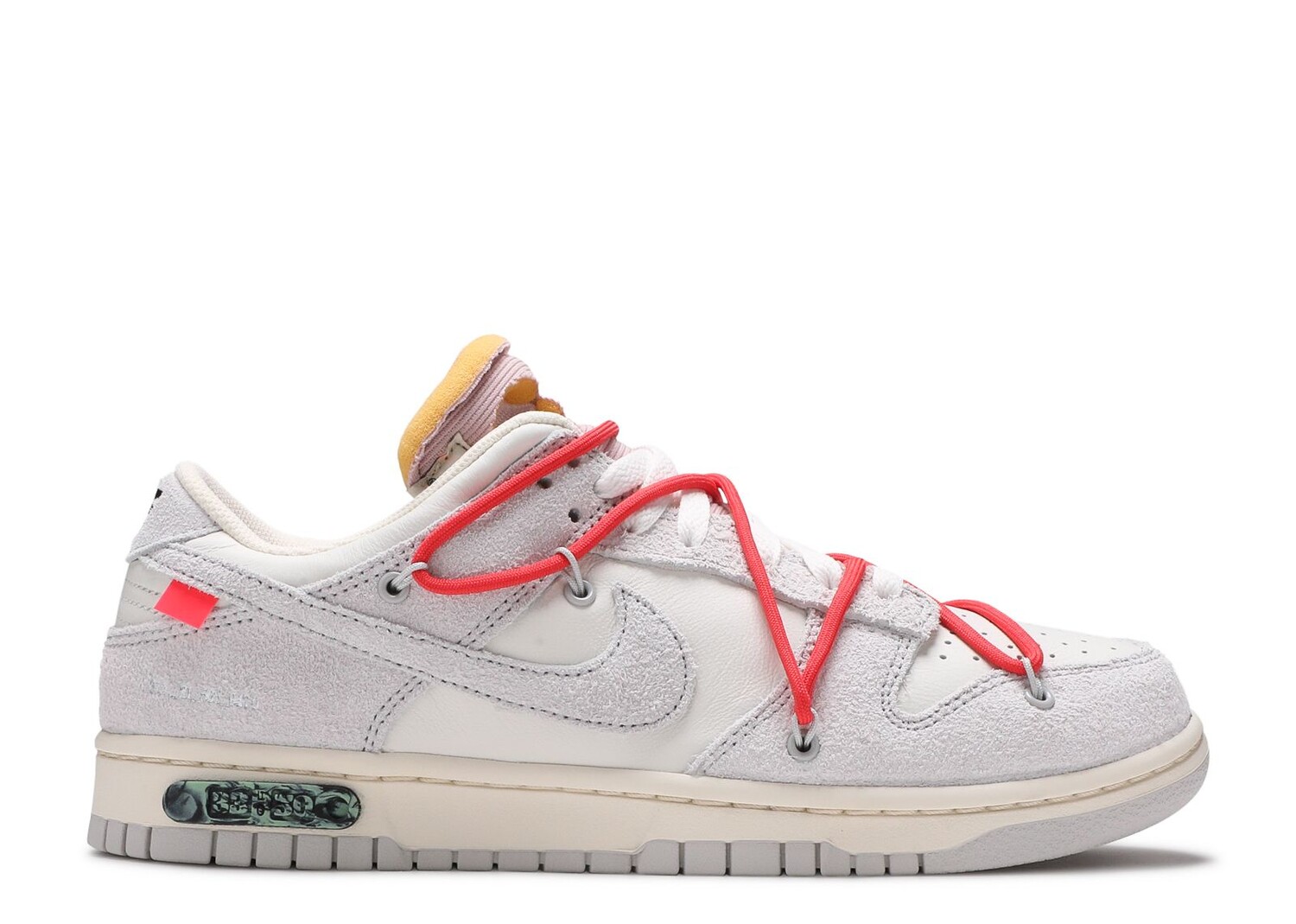 

Кроссовки Nike Off-White X Dunk Low 'Lot 33 Of 50', белый