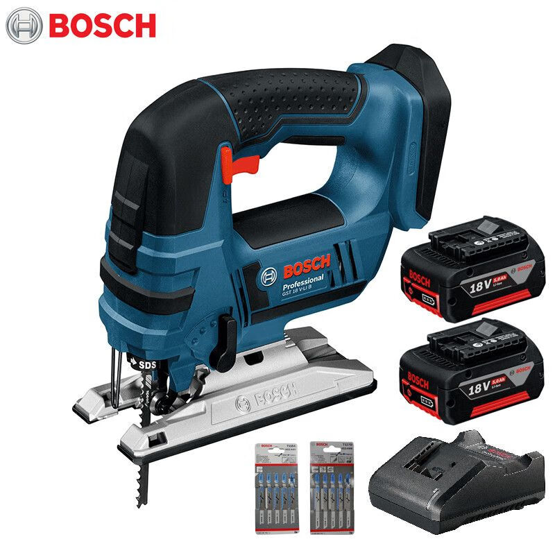 Лобзик электрический Bosch GST18V-Li + насадки, два аккумулятора, зарядное устройство