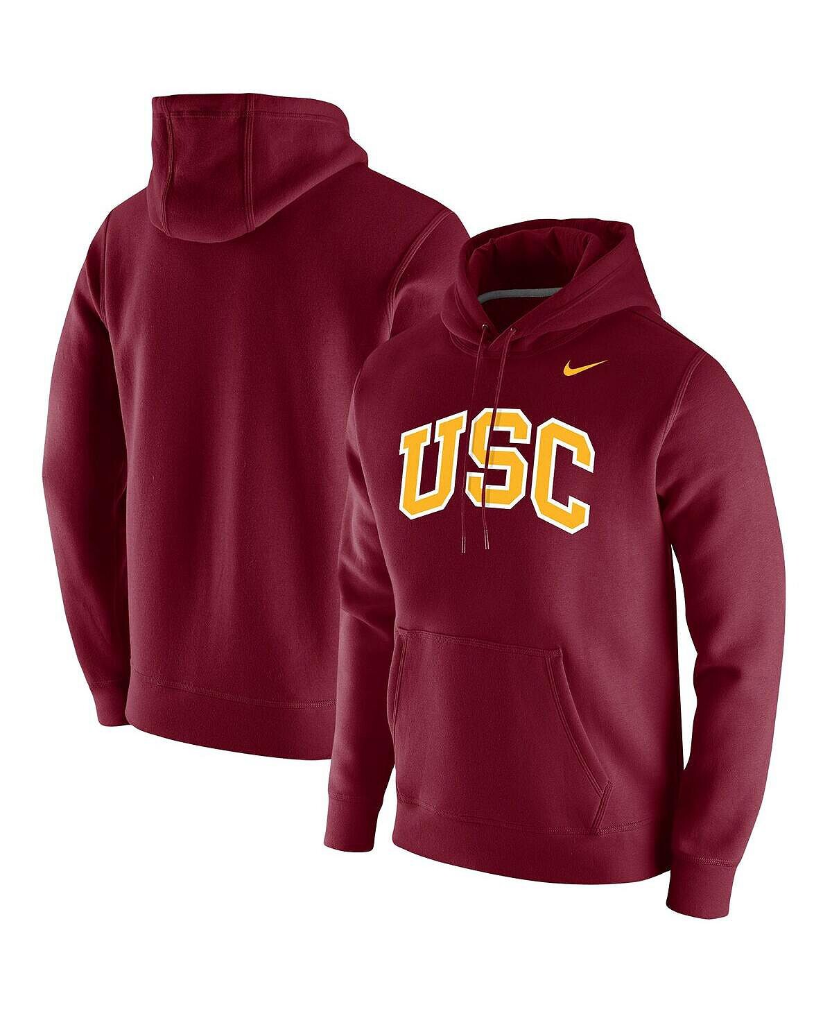 

Мужской пуловер с капюшоном и логотипом Cardinal Usc Trojans в винтажном стиле Nike