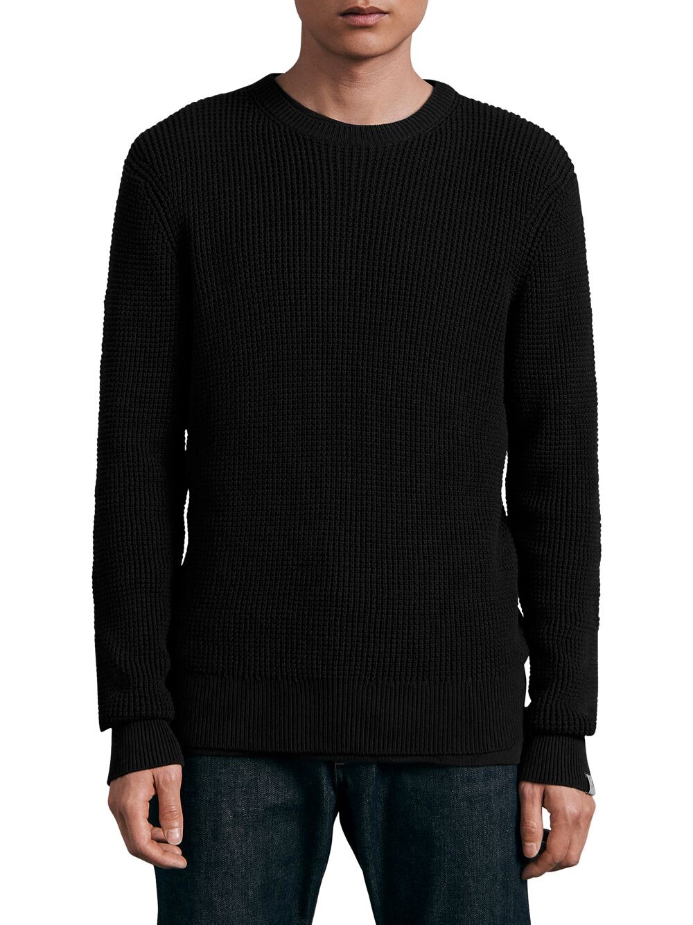 

ICONS Свитер с круглым вырезом Dexter с вафельным принтом rag & bone, черный