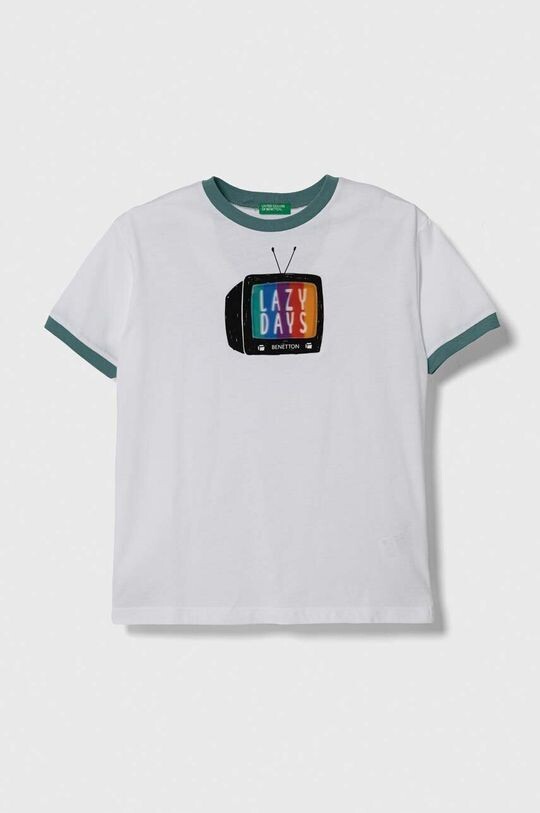 

Хлопковая футболка для детей United Colors of Benetton, белый