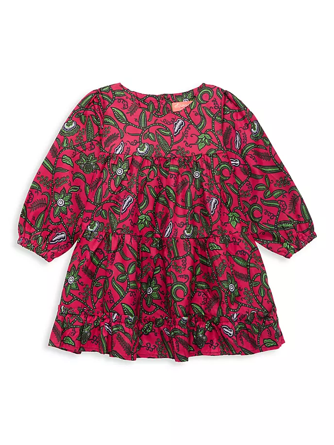 цена Платье Iyanu с длинными рукавами для маленьких девочек, маленьких девочек и девочек Elisamama, красный