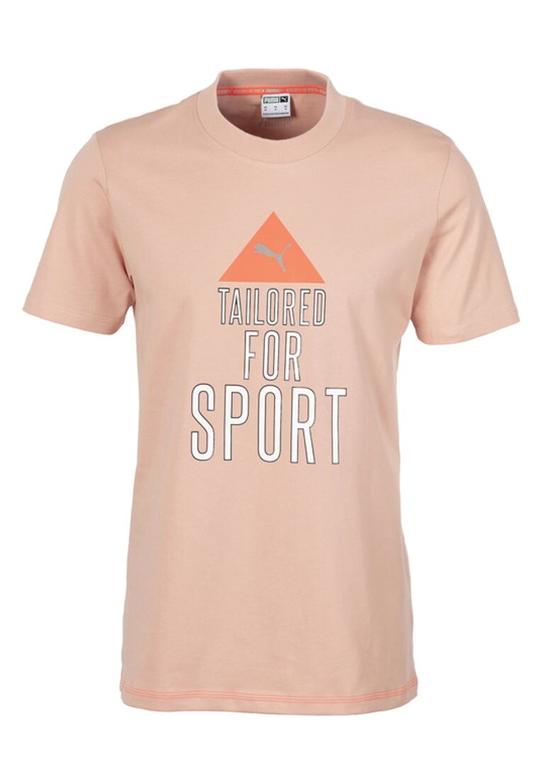 

Футболка с принтом Puma, цвет pink sand
