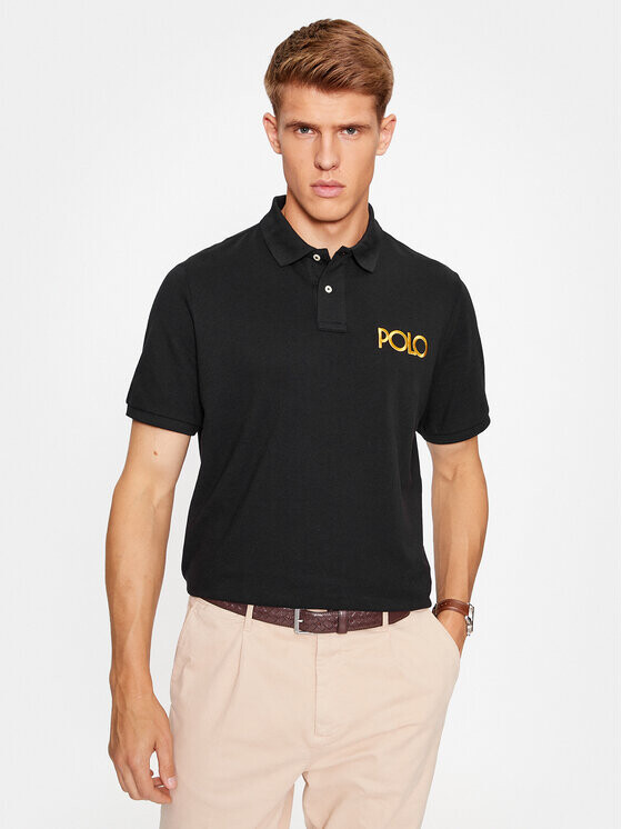 

Рубашка поло стандартного кроя Polo Ralph Lauren, черный