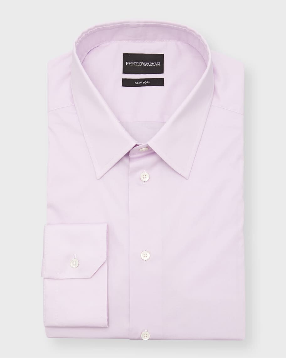 

Мужская классическая рубашка из хлопка с заостренным воротником Emporio Armani