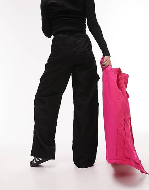 Черные вельветовые брюки прямого кроя Topshop фотографии