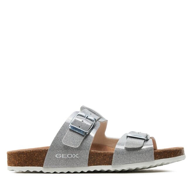 

Шлепанцы Geox J Adriel Girl J358ME 000KC C1007 D Silver, серебро