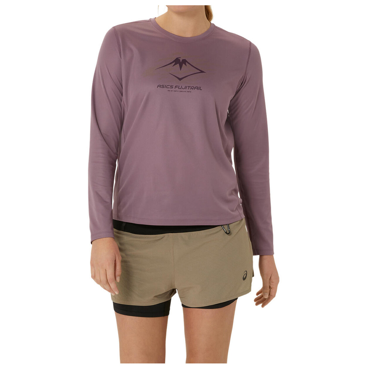 

Футболка для бега Asics Fujitrail Logo L/S Top, цвет Dusty Mauve
