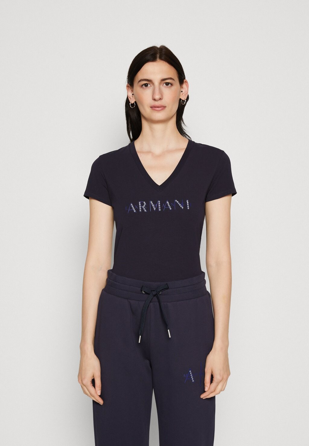 

Футболка с принтом Armani Exchange, Черный