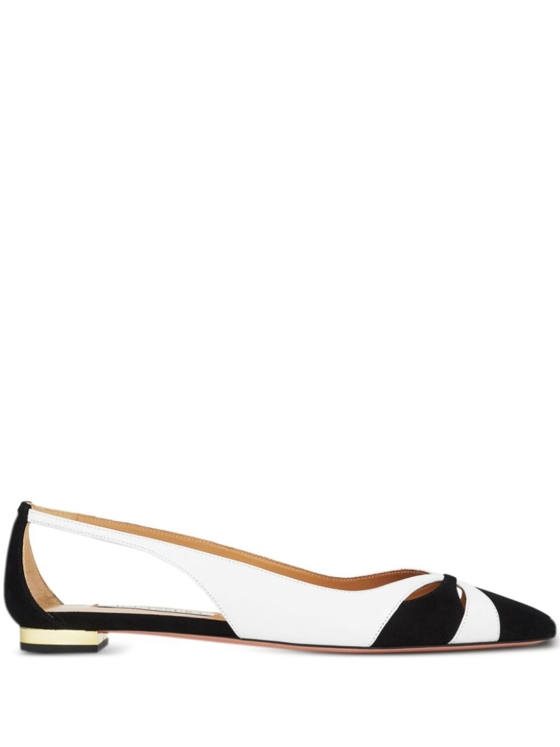 

Балетки в стиле колор-блок Aquazzura, белый
