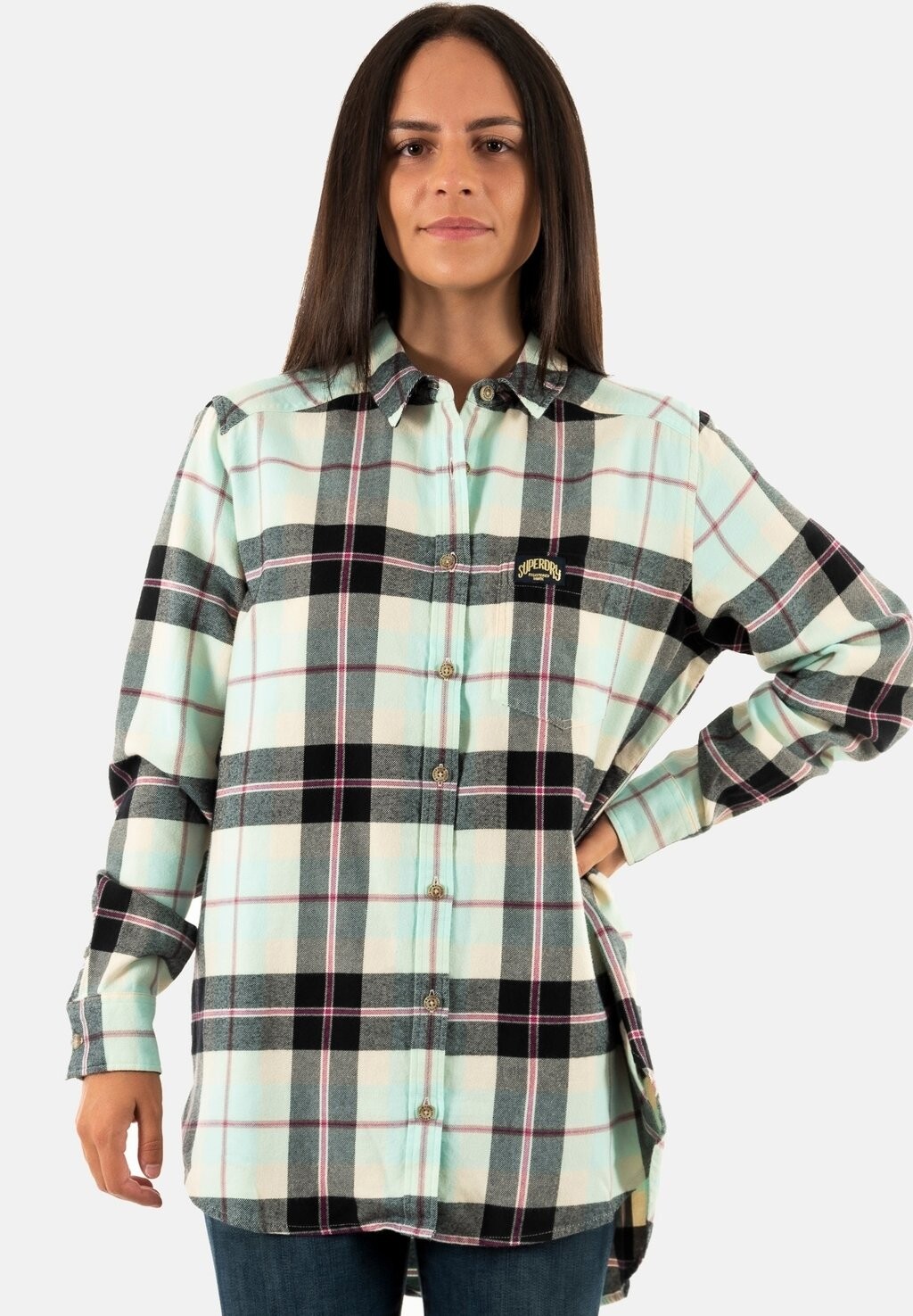 

Рубашка Superdry, цвет bleu