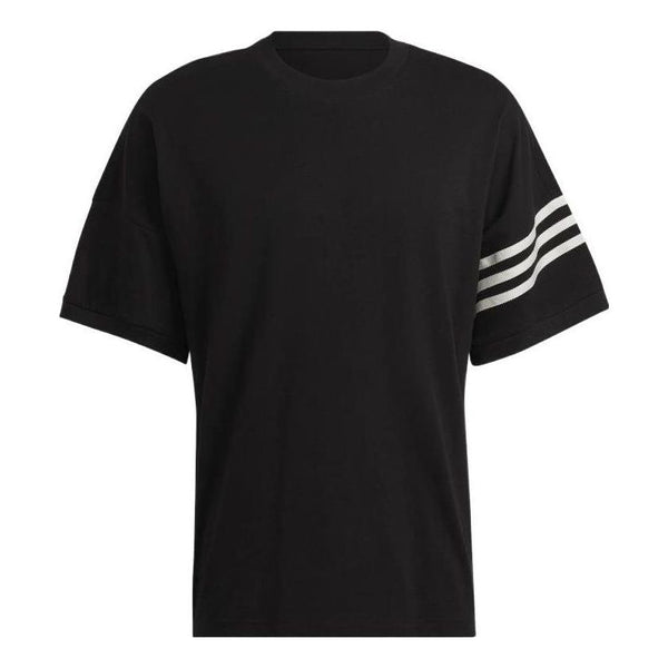 Футболка Men's adidas originals Stripe Casual Sports Short Sleeve Black T-Shirt, мультиколор