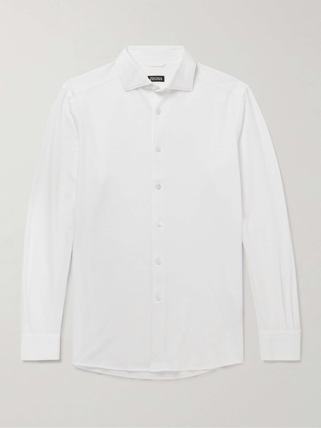 

Рубашка из хлопкового пике ZEGNA, белый