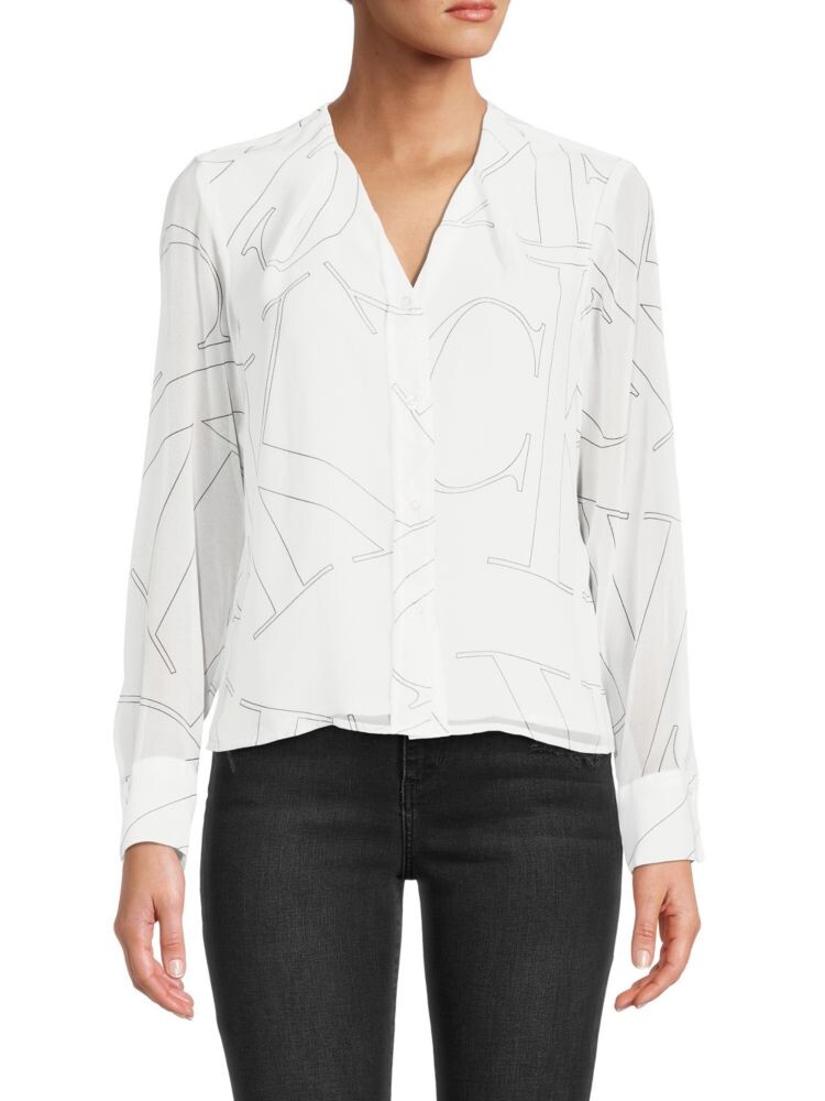 

Блузка с логотипом Calvin Klein, цвет Soft White