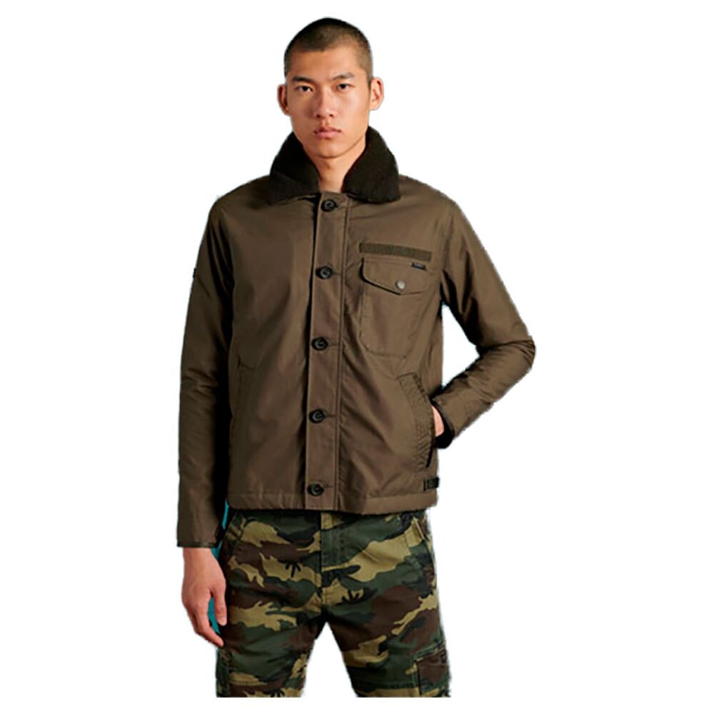 

Куртка Superdry Waxed Field Deck, зеленый
