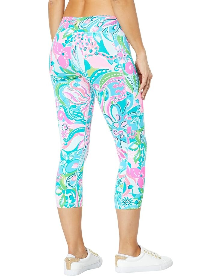

Брюки Lilly Pulitzer UPF 50+ Weekender Crop Leggings, цвет Turquoise Oasis Golden Hour