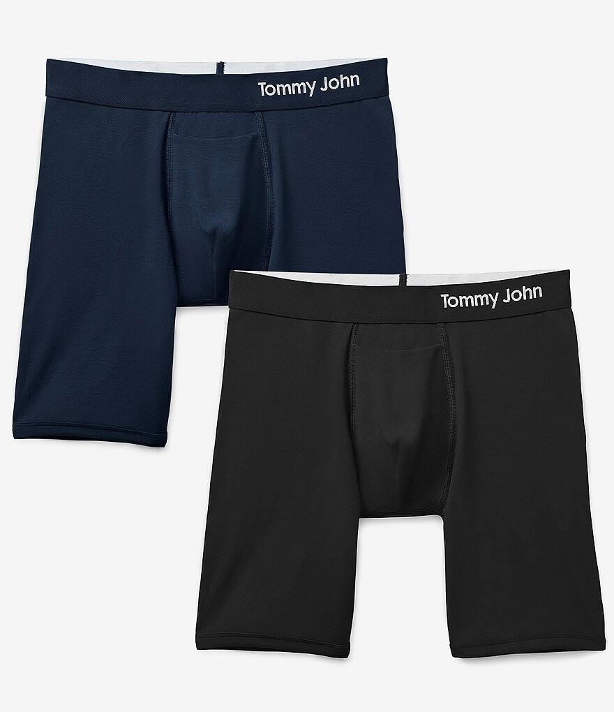 

Томми Джон Кул Коттон 8 Трусы-боксеры с внутренним швом (2 шт.) Tommy John, синий