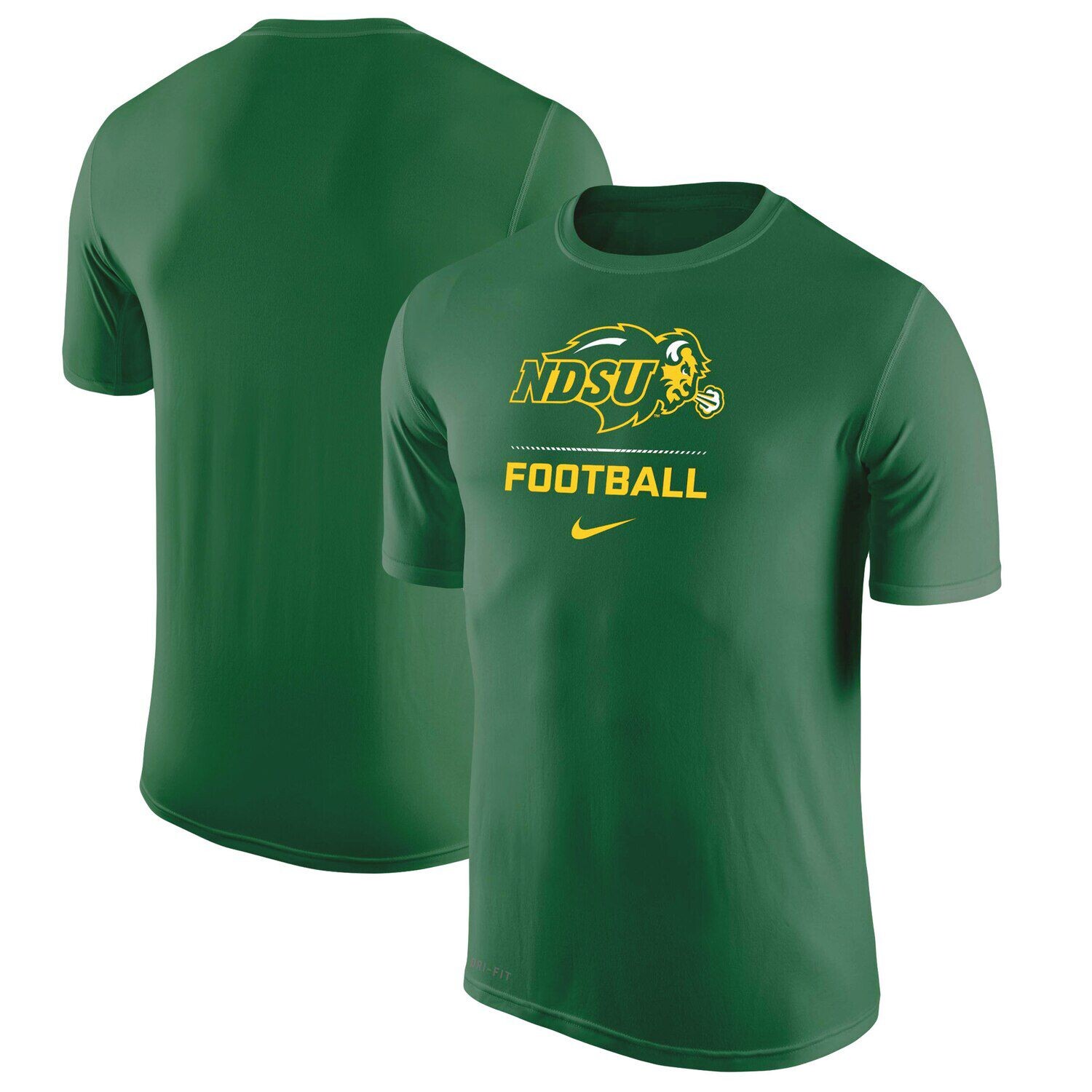 

Мужская зеленая футболка Nike NDSU Bison Football Sport Legend Performance