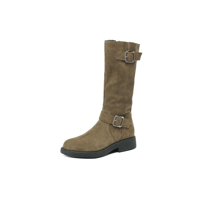 

Сапоги женские Mo Lin, цвет Khaki velvet