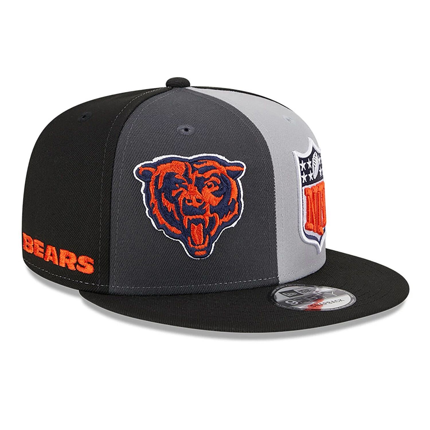 

Мужская кепка New Era черно-серая Chicago Bears 2023 Sideline 9FIFTY Snapback