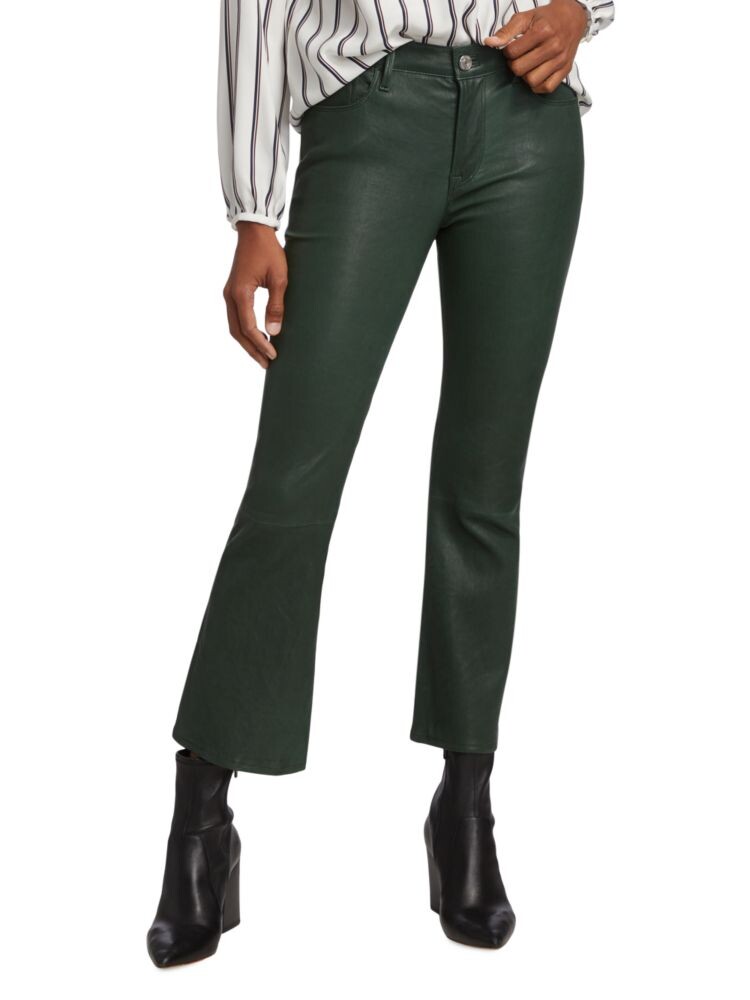 

Кожаные брюки Le Crop Mini Boot Frame, цвет Pine