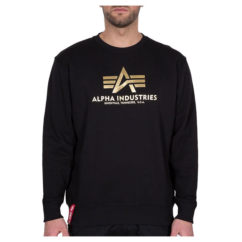 

Толстовка Alpha Industries Basic Foil Print, черный