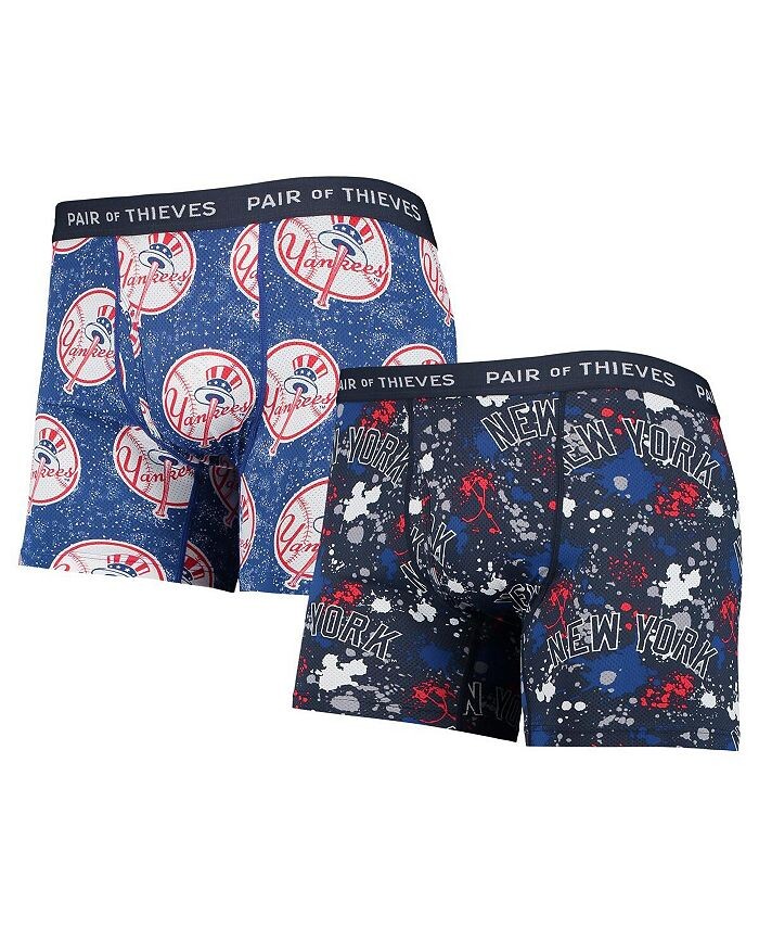 

Мужские темно-синие боксеры New York Yankees Super Fit, комплект из 2 трусов-боксеров Pair of Thieves, синий
