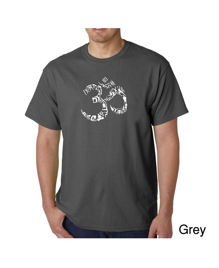 Мужская футболка с рисунком Word Art — символ Ом LA Pop Art, серый фусу л альманах индуизм и буддизм краткая энциклопедия