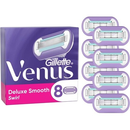 

Женская бритва Gillette Venus Deluxe Smooth Swirl, 5 лезвий, 8 шт., Фиолетовый