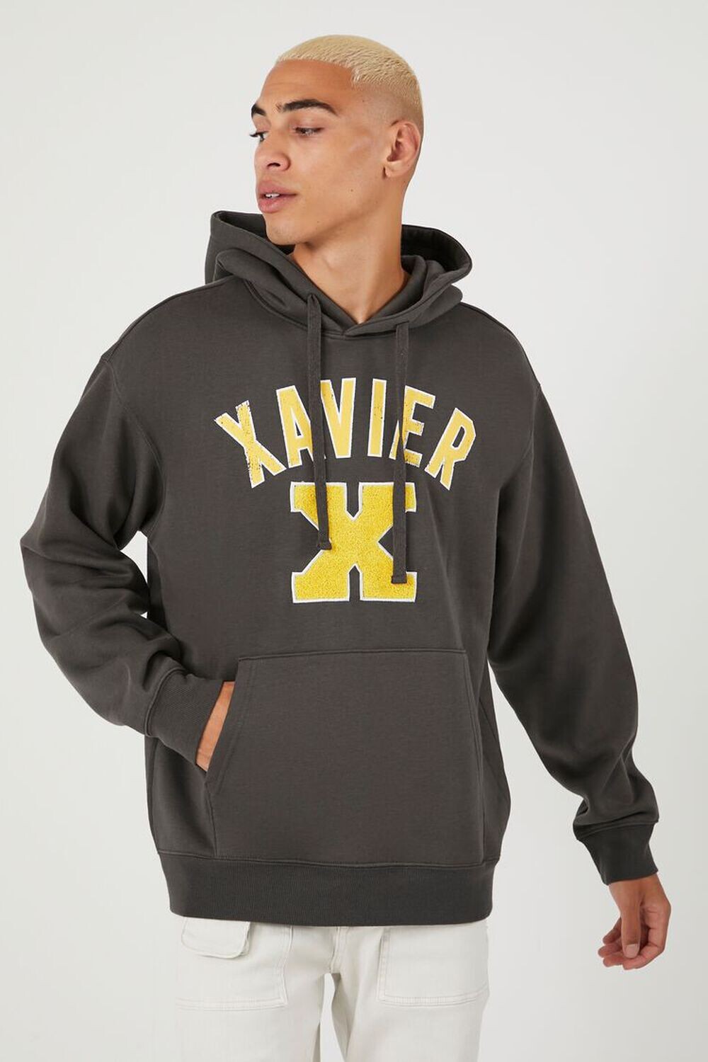 

Толстовка с кулиской и графикой Xavier Forever 21, черный