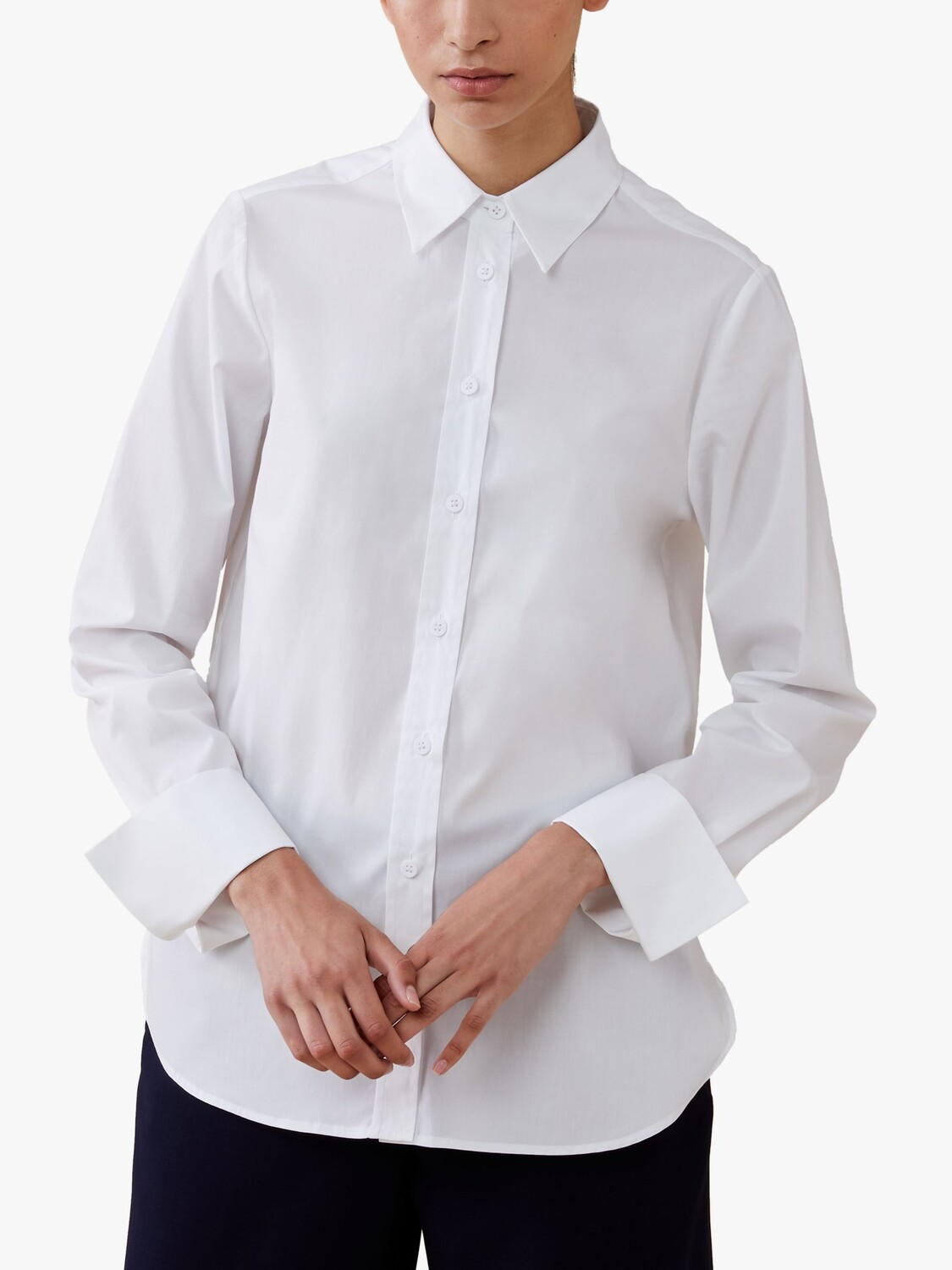 

Рубашка Dillon с глубокими манжетами Finery, белый