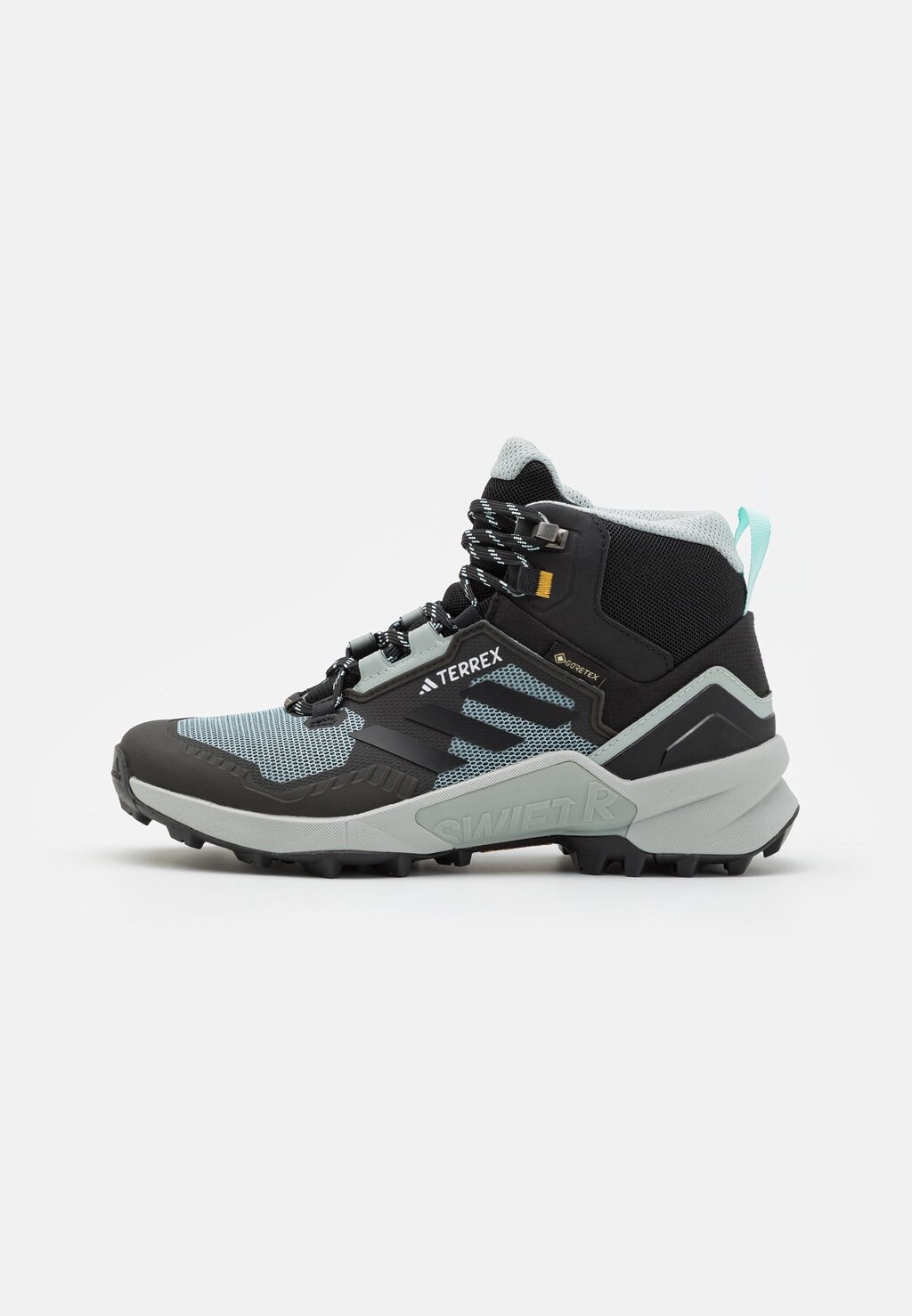 

Кроссовки TERREX SWIFT R3 MID GORE-TEX SHOES Adidas, полу-блеск цвета морской волны/основной черный/бежевый