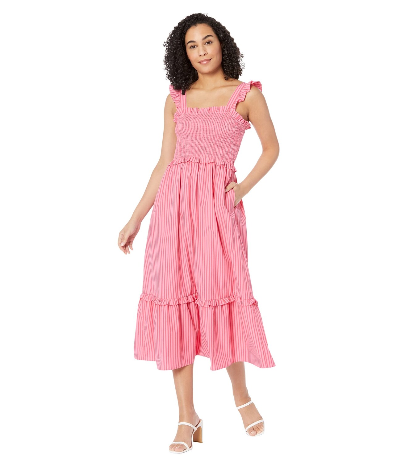 Платье Draper James, Kimberly Smocked Midi Dress