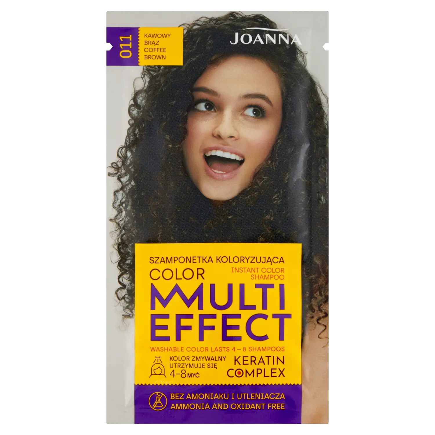 

Joanna Multi Effect оттеночный шампунь 011 кофейно-коричневый, 35 г