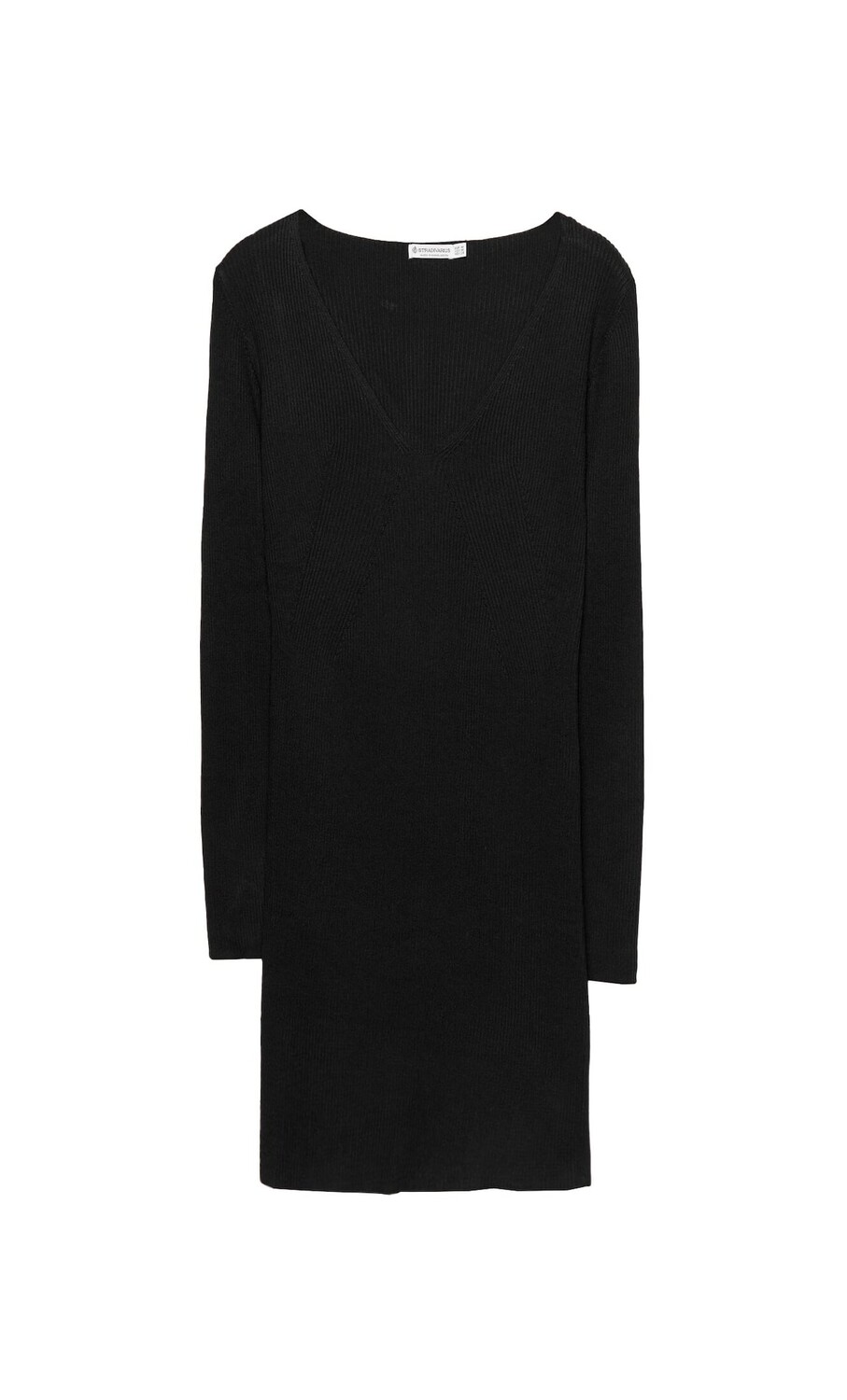 

Трикотажное платье с V-образным вырезом Stradivarius