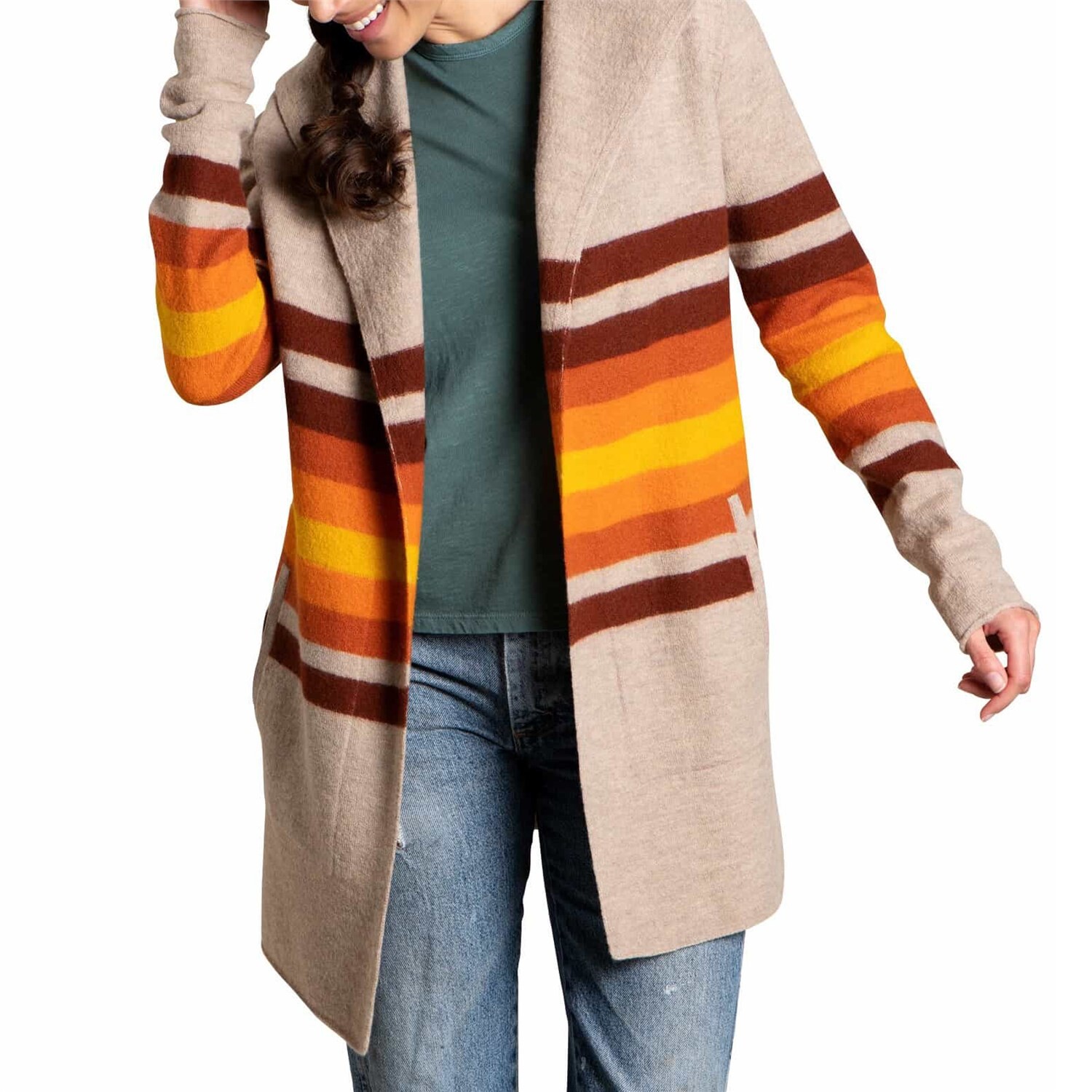 

Толстовка Toad & Co Merino Heartfelt с капюшоном, мультиколор