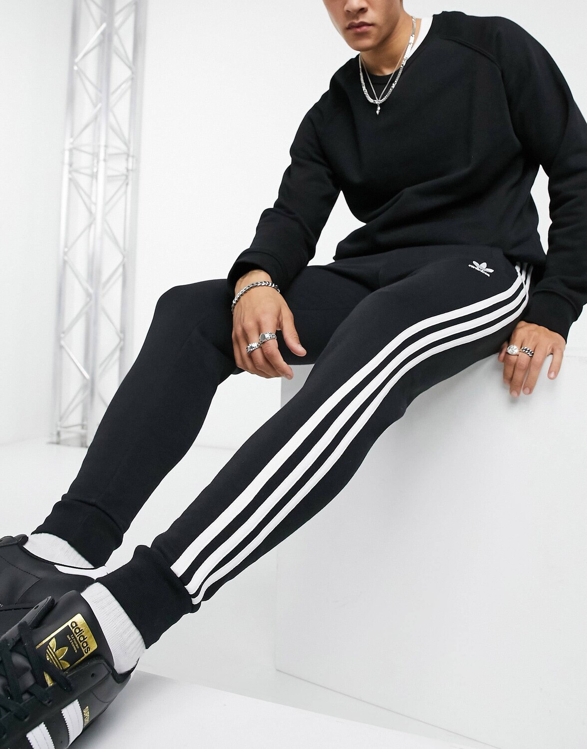 

Мужские джоггеры Adidas Originals Adicolor Skinny, черный