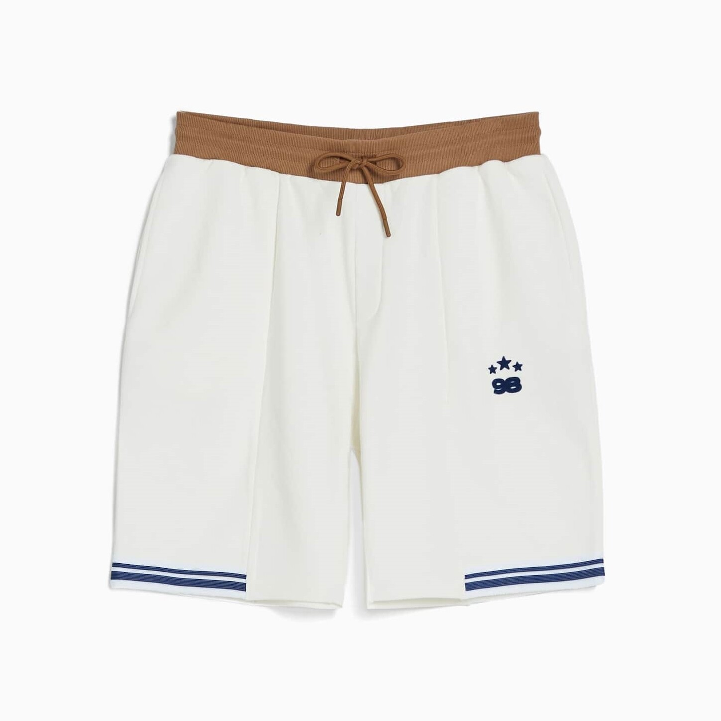 

Шорты Bershka Retro Sporty Relaxed Fit Bermuda, белый