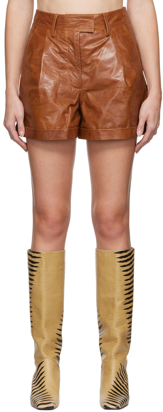

Коричневые кожаные шорты Paola REMAIN Birger Christensen