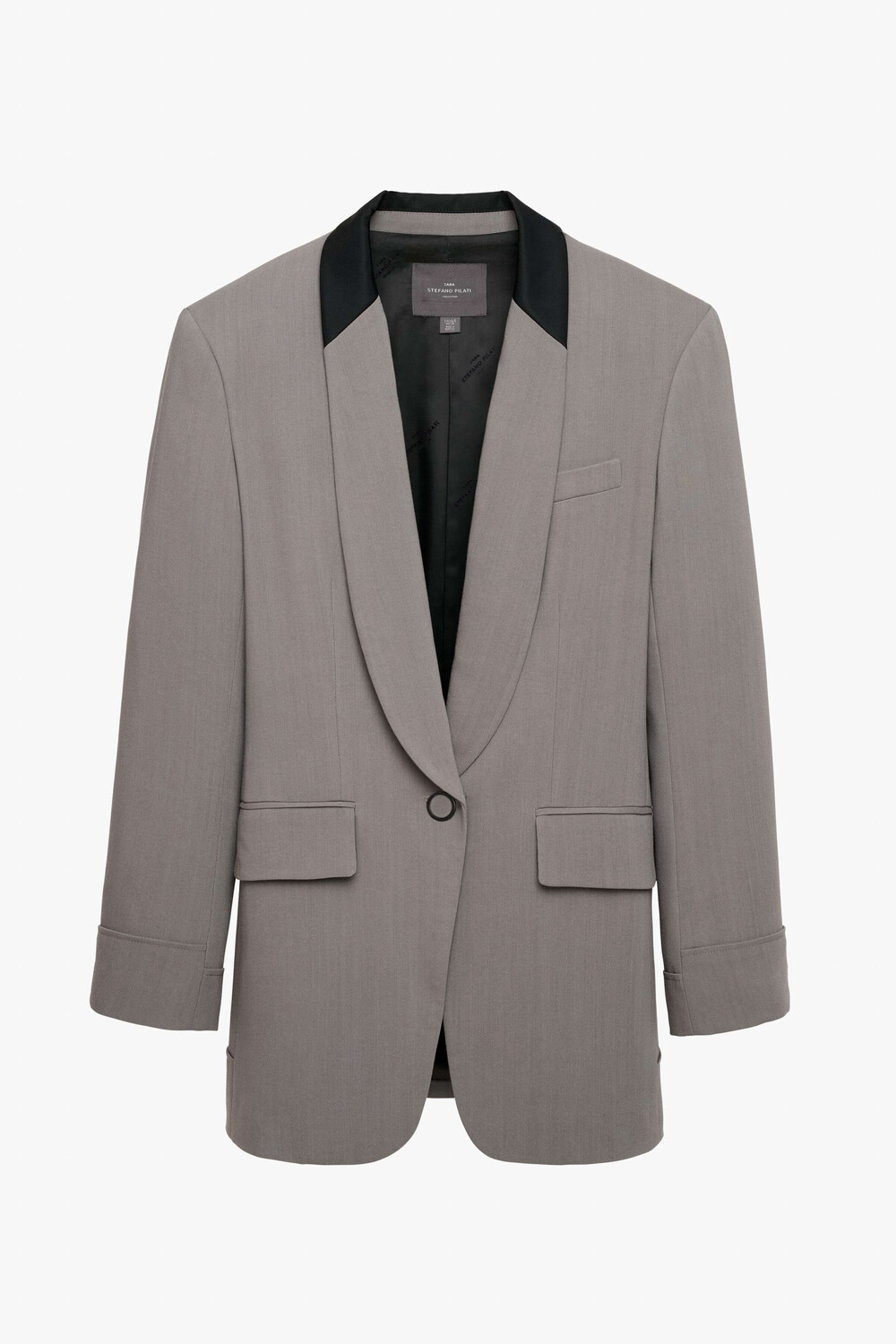Пиджак Zara by Stefano Pilati Wool Blend, серо-коричневый