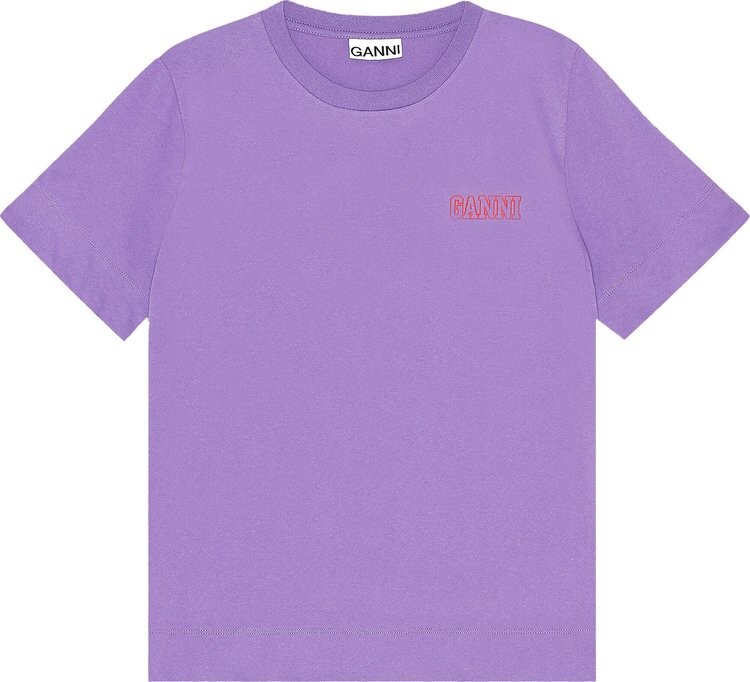

Футболка GANNI Thin Software Jersey T-Shirt 'Sweet Lilac', фиолетовый