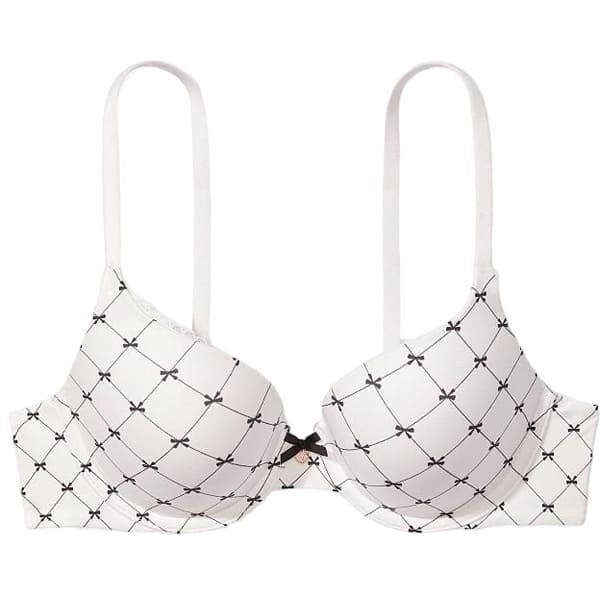 

Бюстгальтер Victoria's Secret Body By Victoria Smooth Push-Up Perfect Shape, черно-белый