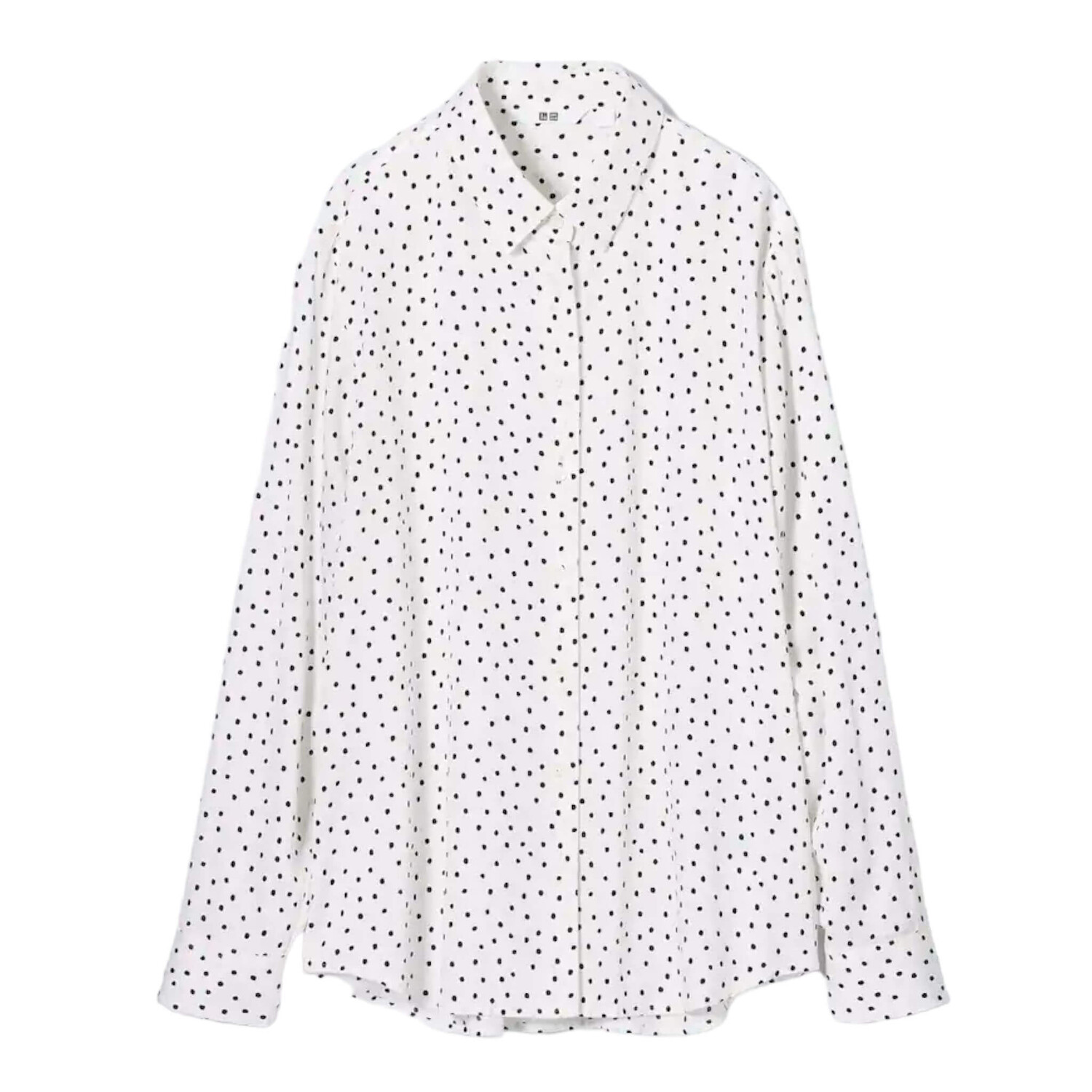 

Блузка Uniqlo Viscose Printed Long Sleeved, белый