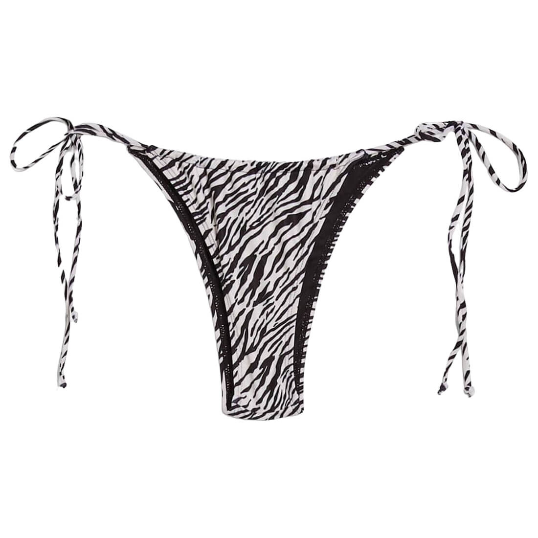 

Плавки Bershka Bikini Zebra Print, кремовый/черный