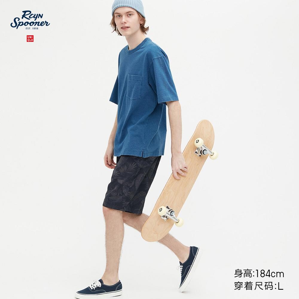 

Шорты хлопковые унисекс Uniqlo, синий