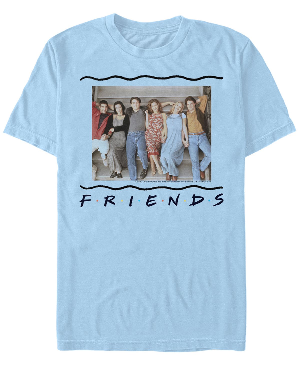 мужская футболка с коротким рукавом parks project yosemite в стиле 90 х годов Мужская футболка с коротким рукавом с групповым портретом 90-х годов friends Fifth Sun, светло-синий